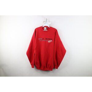 Vtg 90s Puma Mens XL Heavyweight Detroit Red Wings Hockey Crewneck Sweatshirt